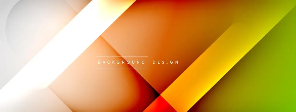 Abstract background - geometric composition created with lights and shadows Stock Illustration