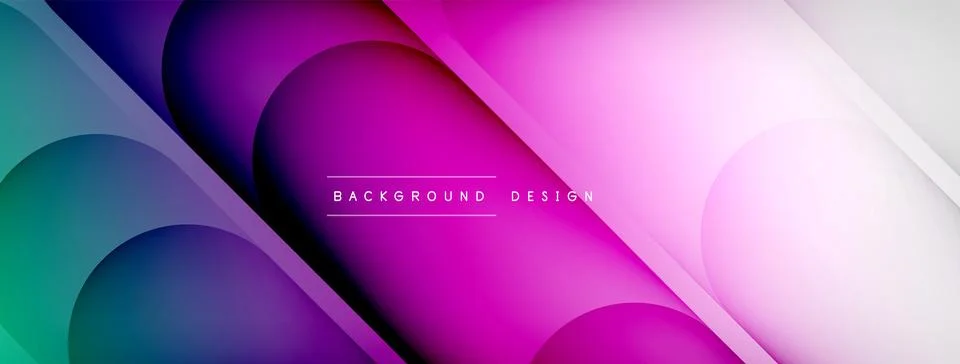 Abstract background - geometric composition created with lights and shadows Stock Illustration