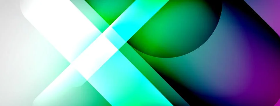 Abstract background - geometric composition created with lights and shadows Illustrazione stock