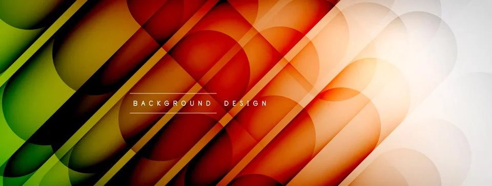 Abstract background - geometric composition created with lights and shadows Illustrazione stock