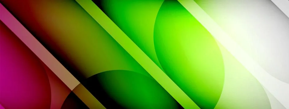 Abstract background - geometric composition created with lights and shadows Stock Illustration