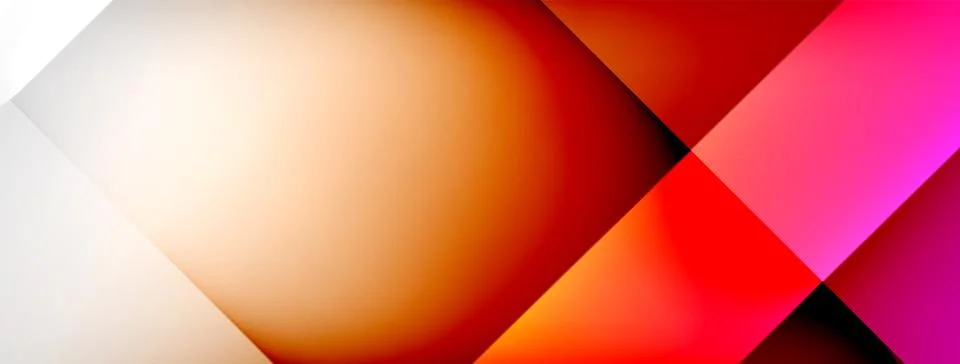 Abstract background - geometric composition created with lights and shadows Stock Illustration