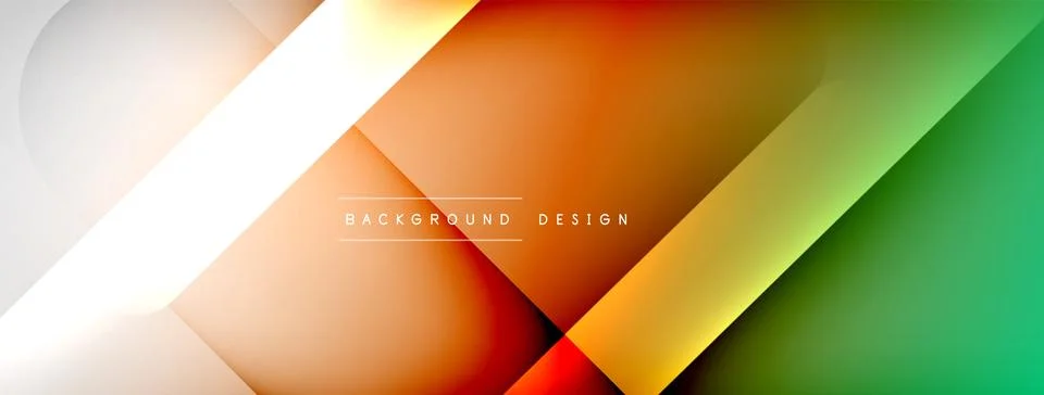 Abstract background - geometric composition created with lights and shadows Stock Illustration