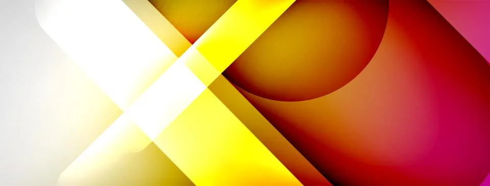Abstract background - geometric composition created with lights and shadows Illustrazione stock