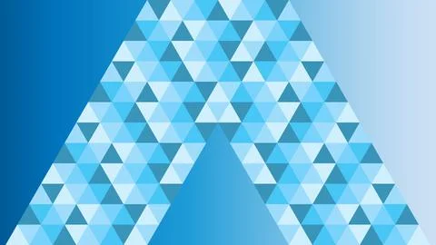 Abstract Background Geometric Design With Blue Gradient and Triangular Patter Stock Illustration