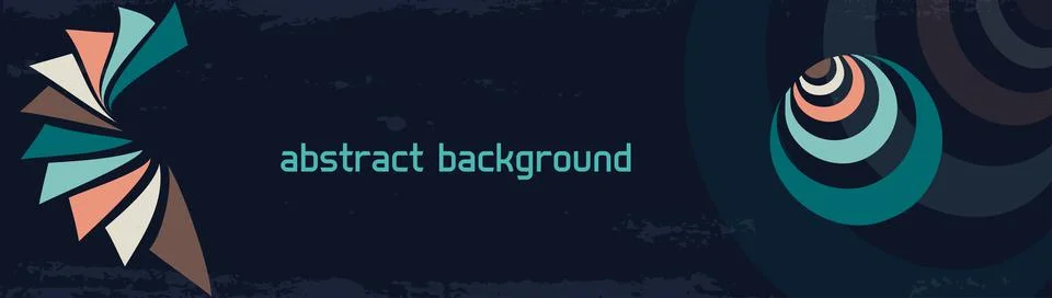 Abstract background with geometric digital elements. Futuristic design. Banner Stock Illustration