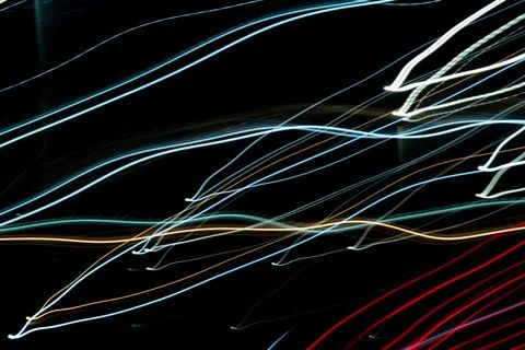 Abstract background with geometric elements and colorful lines on a black b.. Stock Photos