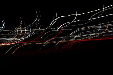 Abstract background with geometric elements and colorful lines on a black b.. Stock Photos