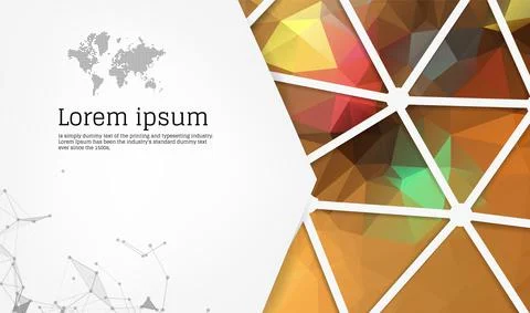 Abstract background with geometric elements. Composition with triangles. Mode Stock Illustration