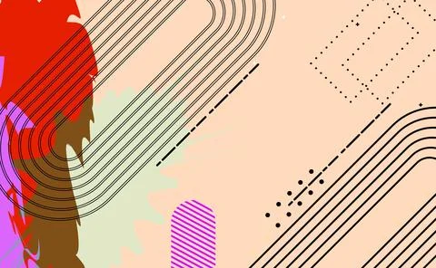 Abstract background with geometric elements in retro style. Vector Illustra.. Stock Illustration