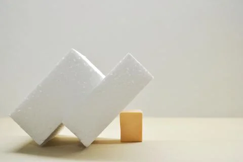 Abstract background with geometric forms and podiums for product presentation Stock Photos