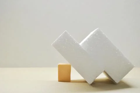 Abstract background with geometric forms and podiums for product presentation Stock Photos