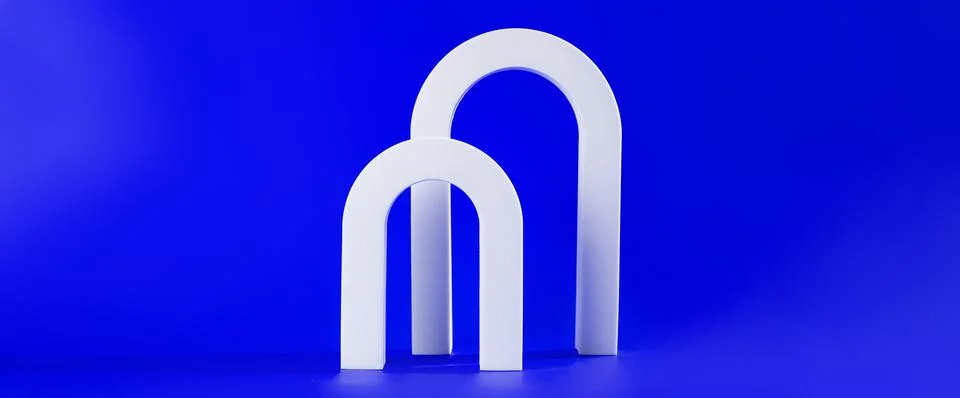 Abstract background with geometric forms in blue color for product presenta.. Stock Photos