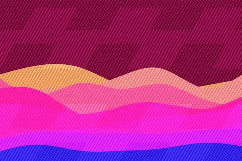Abstract background with geometric gradient and wavy pattern Stock Illustration
