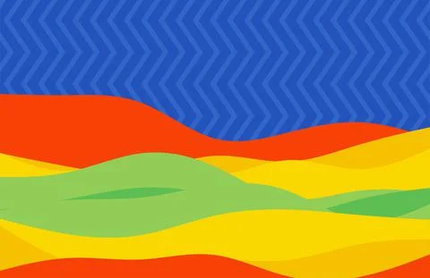 Abstract background with geometric gradient and wavy pattern Stock Illustration