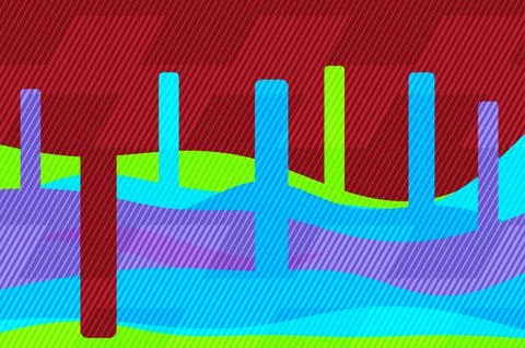 Abstract background with geometric gradient and wavy pattern Illustrazione stock