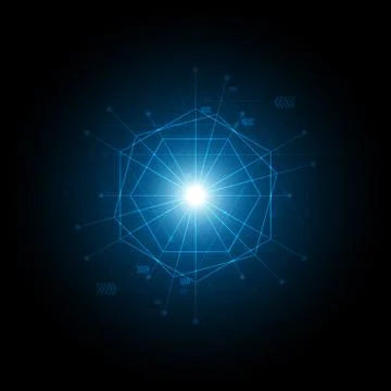 Abstract background geometric hexagon vector concept Stock Illustration