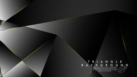 ABSTRACT BACKGROUND OF GEOMETRIC WITH luxurious polygon patterns and YELLOW t Stock Illustration