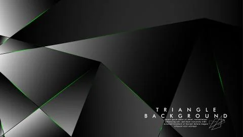 ABSTRACT BACKGROUND OF GEOMETRIC WITH luxurious polygon patterns and GREEN tr Stock Illustration