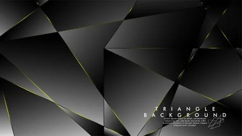 ABSTRACT BACKGROUND OF GEOMETRIC WITH luxurious polygon patterns and YELLOW t Stock Illustration