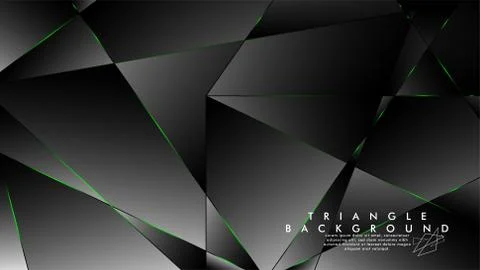 ABSTRACT BACKGROUND OF GEOMETRIC WITH luxurious polygon patterns and GREEN tr Stock Illustration