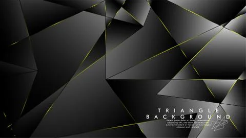 ABSTRACT BACKGROUND OF GEOMETRIC WITH luxurious polygon patterns and YELLOW t Stock Illustration