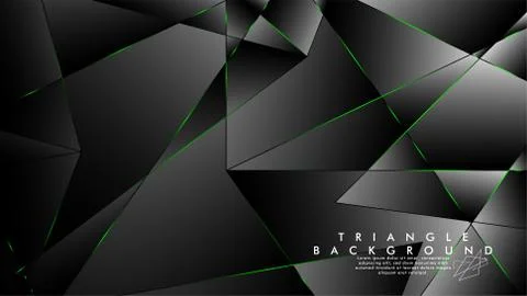 ABSTRACT BACKGROUND OF GEOMETRIC WITH luxurious polygon patterns and GREEN tr Stock Illustration