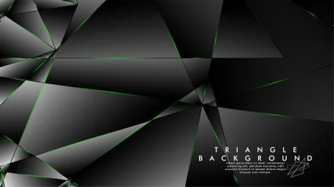 ABSTRACT BACKGROUND OF GEOMETRIC WITH luxurious polygon patterns and GREEN tr Stock Illustration