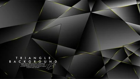 ABSTRACT BACKGROUND OF GEOMETRIC WITH luxurious polygon patterns and YELLOW Stock Illustration