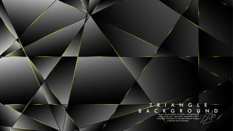 ABSTRACT BACKGROUND OF GEOMETRIC WITH luxurious polygon patterns and YELLOW t Stock Illustration