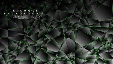 ABSTRACT BACKGROUND OF GEOMETRIC WITH luxurious polygon patterns and GREEN tr Stock Illustration