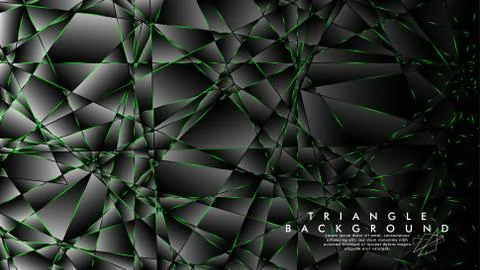 ABSTRACT BACKGROUND OF GEOMETRIC WITH luxurious polygon patterns and GREEN tr Illustrazione stock