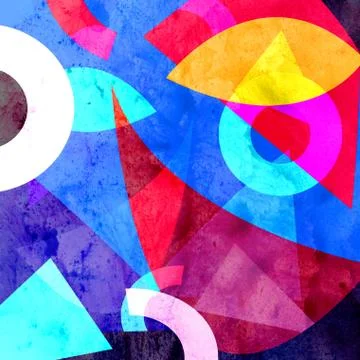 Abstract background with geometric objects Stock Illustration