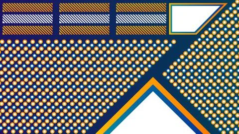 Abstract Background Geometric Pattern With Colorful Dots and Bold Lines in .. Stock Illustration