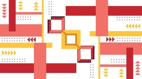 Abstract Background Geometric Pattern Design Featuring Vibrant Colors Stock Illustration