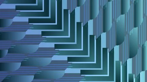 Abstract Background Geometric Pattern in Gradient Blue Tones with Zigzag Shap イラスト素材