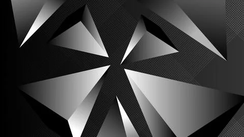 Abstract Background Geometric Pattern with Sharp Angles and Monochrome Shades Stockillustratie