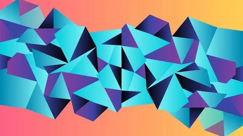 Abstract Background Geometric Pattern with Vibrant Colors and Artistic Design Stock Illustration