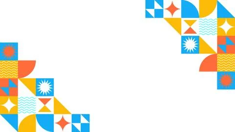 Abstract Background Geometric Patterned Corners Stock Illustration