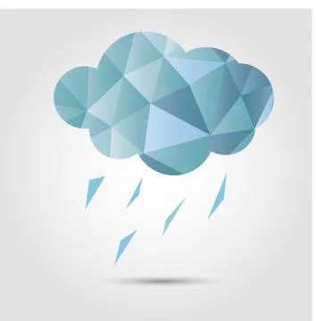 Abstract background with geometric polygonal clouds Stock Illustration