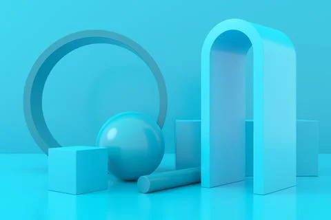 Abstract background of geometric shape. 3D rendering. Stock Illustration