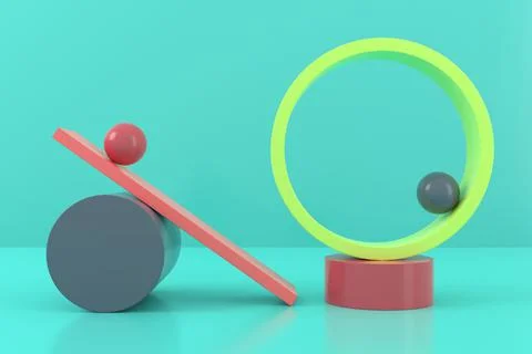 Abstract background of geometric shape. 3D rendering. Stock Illustration