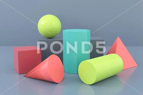 Abstract background of geometric shape. 3D rendering. Illustration
