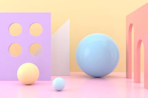 Abstract background of geometric shape. 3D rendering. Stock Illustration