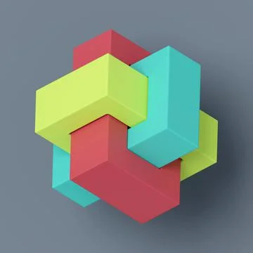 Abstract background of geometric shape. 3D rendering. 库存插图