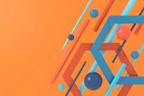 Abstract background of geometric shape. 3D background design. 3D rendering. Stock Illustration