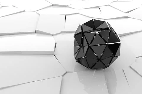 Abstract background of geometric shape. 3D rendering. Stock Illustration