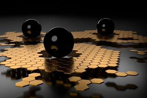 Abstract background of geometric shape. 3D rendering. Stock Illustration