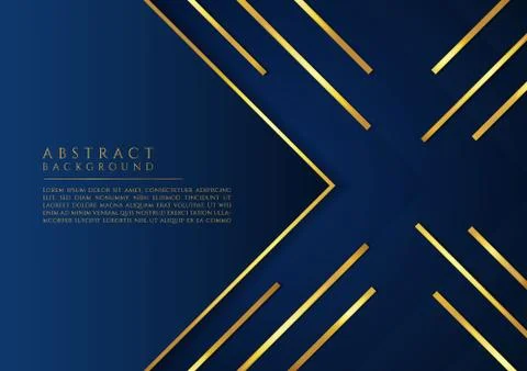 Abstract background geometric shape and stick gold color luxury concept Stock Illustration