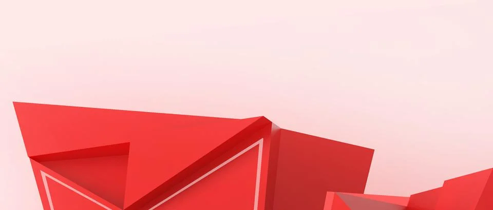 Abstract Background. Geometric Shape and Success concept on Red Stock Illustration